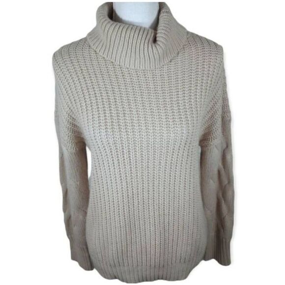 CREAM TURTLENECK SWEATER SZ.S EUC. - Picture 1 of 7
